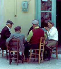 old men in cafe